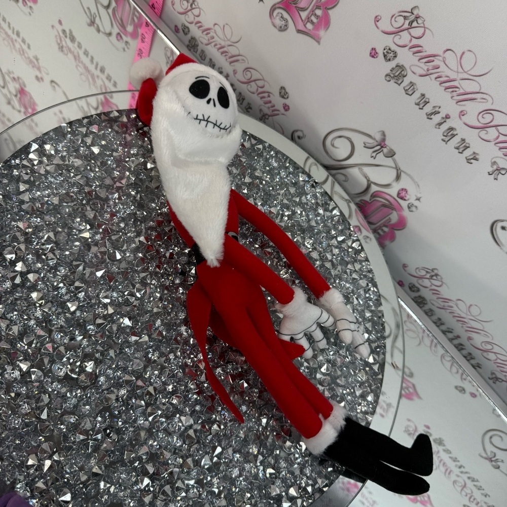 Disney Christmas version Red and White Jack Skellington Santa Plush